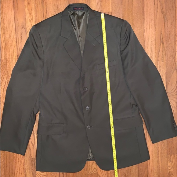 Bonellin Brown Two Piece Men’s Suit Sz 44R - Picture 2 of 14